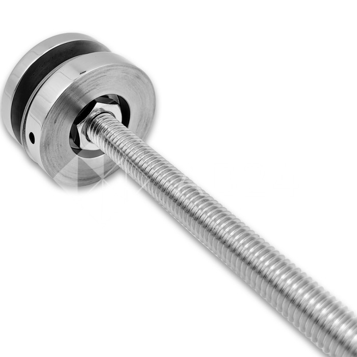 Стеклодержатель FKK-41.1, 10х10 мм Ø50 мм М12х1.75 для стекла, нержавейка/полированный