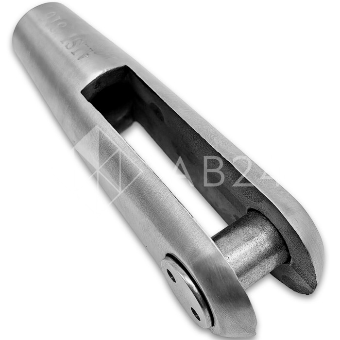 Наконечник FN-120 для ванта (тяги) левый М14, нержавейка/матовый