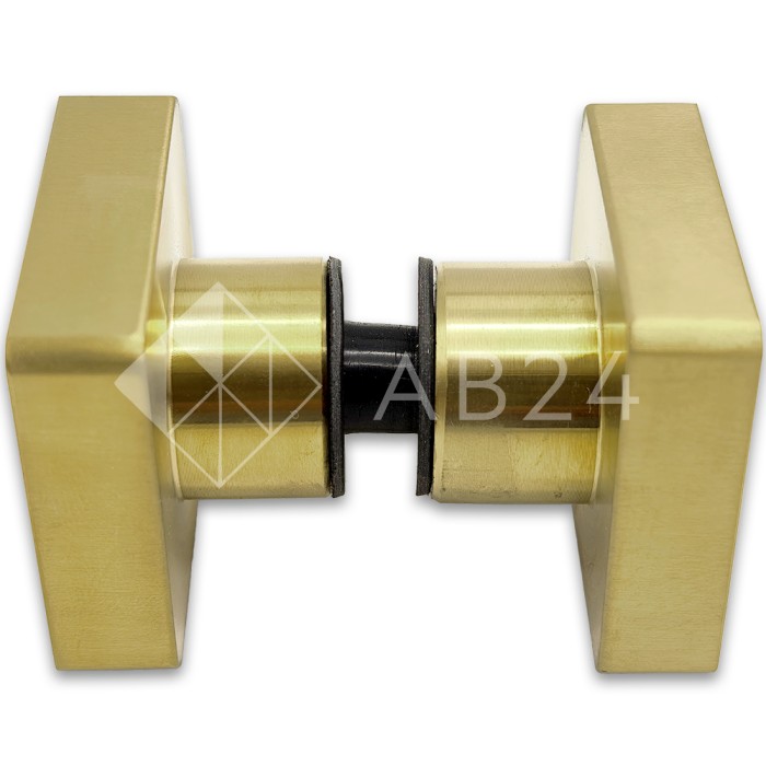  Ручка кноб FDR-30-DEF с дефектом квадратная, нержавейка/брашированное золото