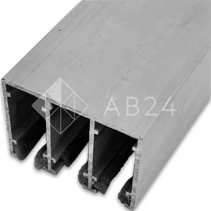 Комплект рельс (верх+низ) FUS-3.3 на 3 панели, длина 3 м, алюминий/сырой