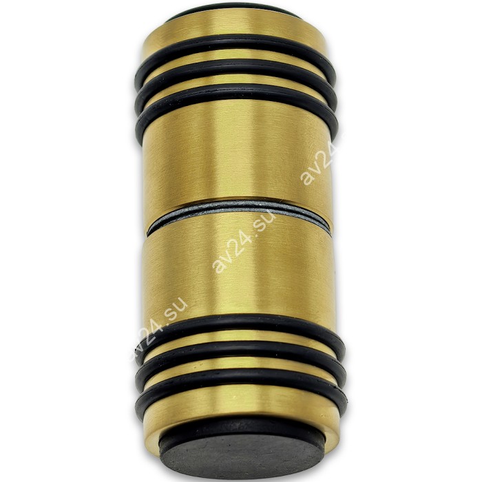 Ручка кноб Йота FDR-143 с двумя резиновыми торцами, алюминий/брашированное золото