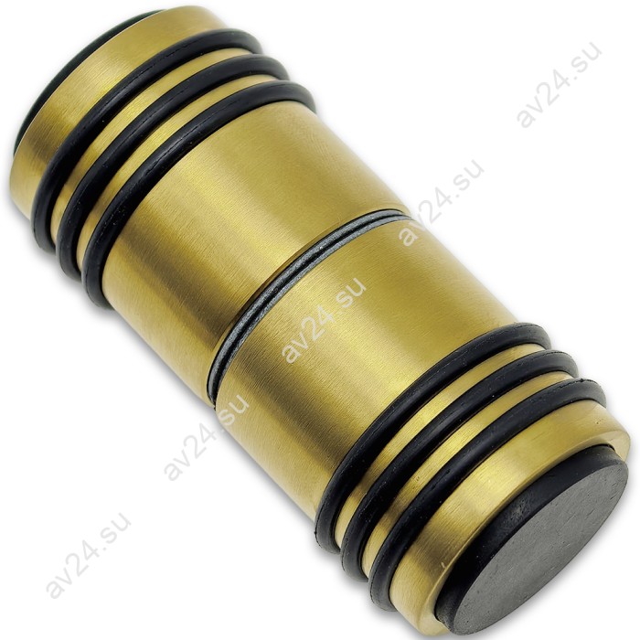 Ручка кноб Йота FDR-143 с двумя резиновыми торцами, алюминий/брашированное золото