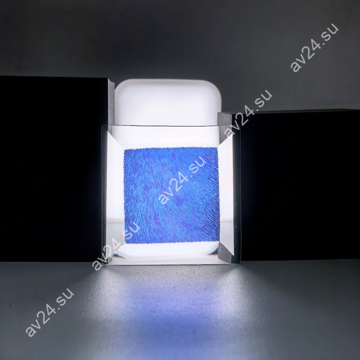 Бевелс AV19 дихроичный квадрат 76 х 76 мм голубая шиншилла