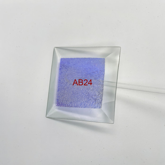 Бевелс AV19 дихроичный квадрат 76 х 76 мм голубая шиншилла