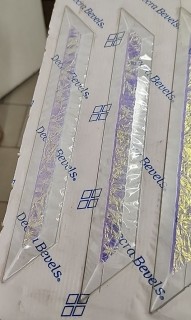 Бевелс AV121 дихроичный 36 х 267 мм синий мороз