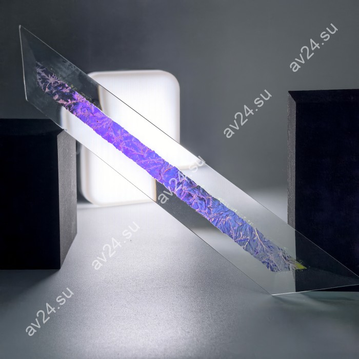 Бевелс AV121 дихроичный 36 х 267 мм синий мороз