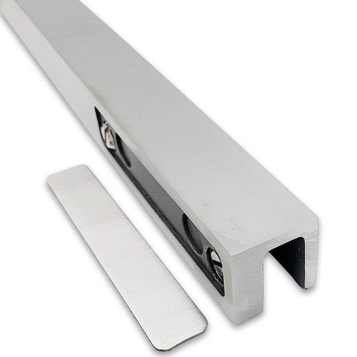 Угловой стабилизатор Диор FDK-1R стена-стекло 90° правый, нержавейка/матовый