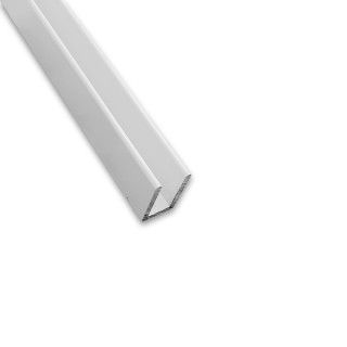 Профиль для стекла FDPA-51.22 с дефектом, 19х12х1,75, длина 2,2 м, алюминий/белый