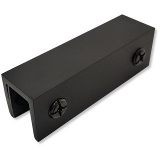 Коннектор верхний FDK-52 стекло-стекло Орион 180°, нержавейка/черный