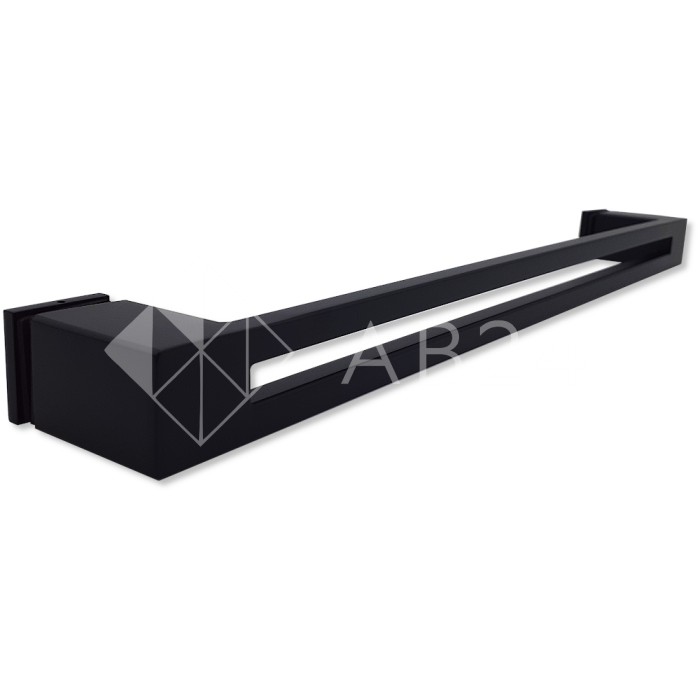 Ручка скоба FDR-93, 30х10х400х1.0 мм, нержавейка/черный