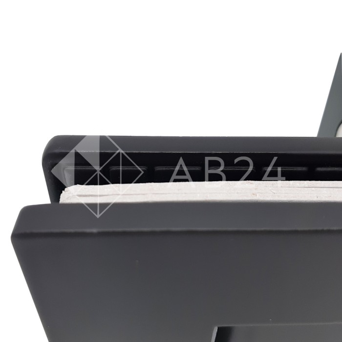 Петля Альфа α FDP-13 стекло-стекло 90°, нержавейка/черный