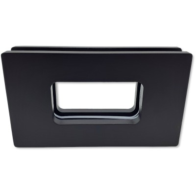 Ручка купе Дриада FDR-111, 122х70 прямоугольная, межосевое 100, нержавейка/черный