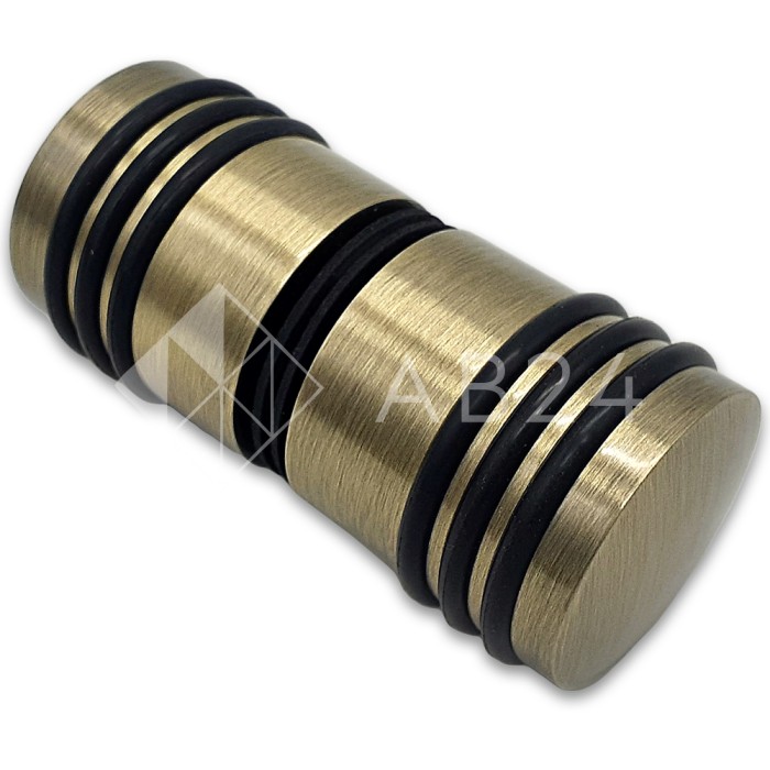 Ручка кноб Йота FDR-141 с одним резиновым торцом, латунь/бронза