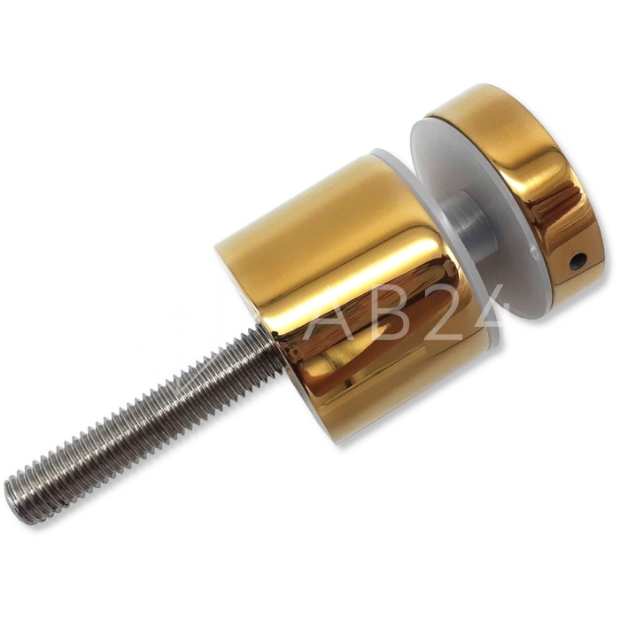 Стеклодержатель FKK-42.2, 10х30 мм Ø40 мм М12x1.75 для стекла, нержавейка/золото