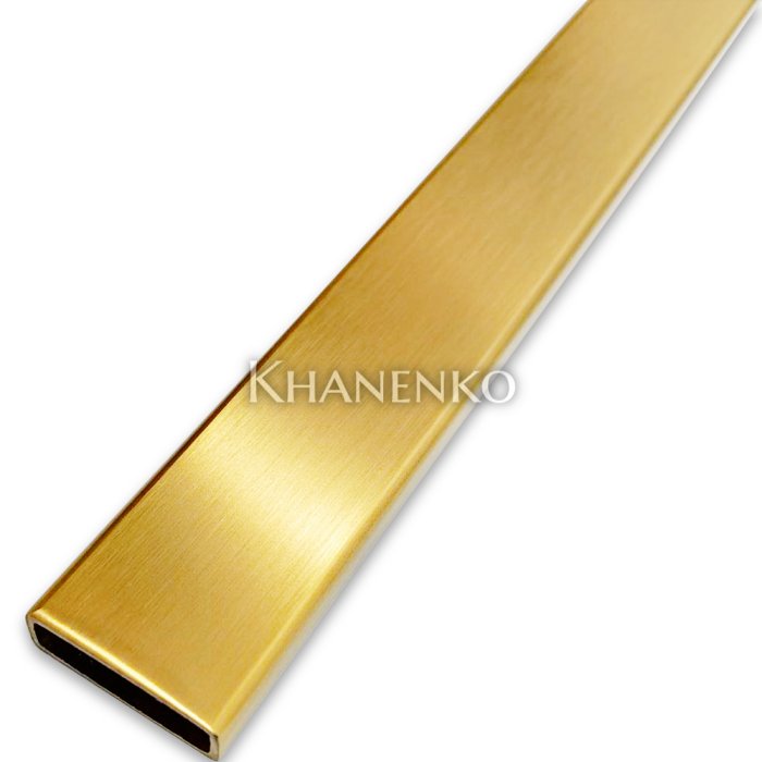 Труба 30х10х1.5 мм 3 м цвет Брашированное золото FDT-353 SUS304/BTP