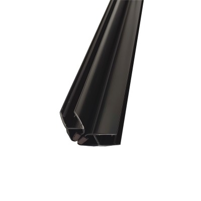 Уплотнитель ПРЕМИУМ магнитный 90°, 180° черный 2.2 м под стекло 6 мм FDPP-502.6