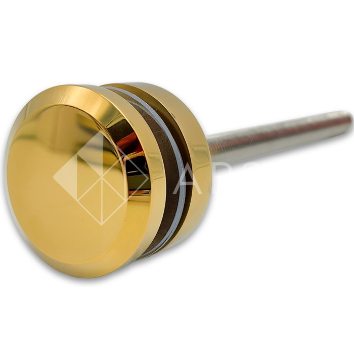 Стеклодержатель FKK-41.1, 10х10 мм Ø50 мм М12х1.75 для стекла, нержавейка/золото