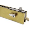 Замок FKZ-39 с круглым ригелем ключ/ключ, нержавейка/брашированное золото