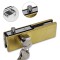 Замок FKZ-39 с круглым ригелем ключ/ключ, нержавейка/брашированное золото