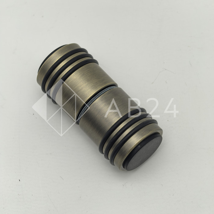 Ручка кноб Йота FDR-143 с двумя резиновыми торцами, алюминий/бронза