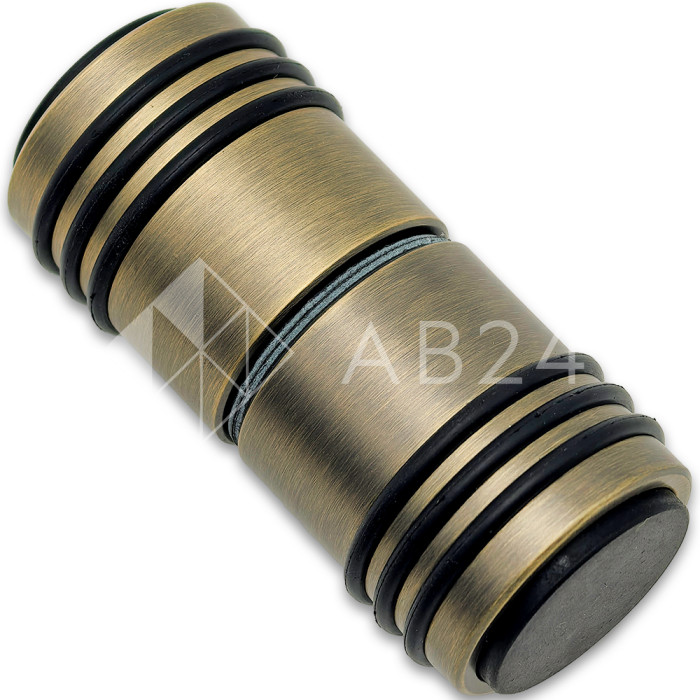 Ручка кноб Йота FDR-143 с двумя резиновыми торцами, алюминий/бронза