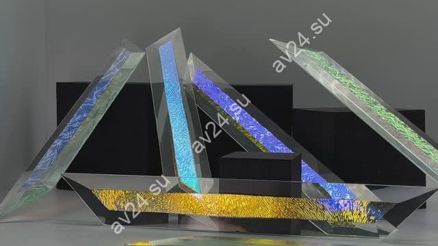 Бевелс AV121 дихроичный 36 х 267 мм желтая шиншилла