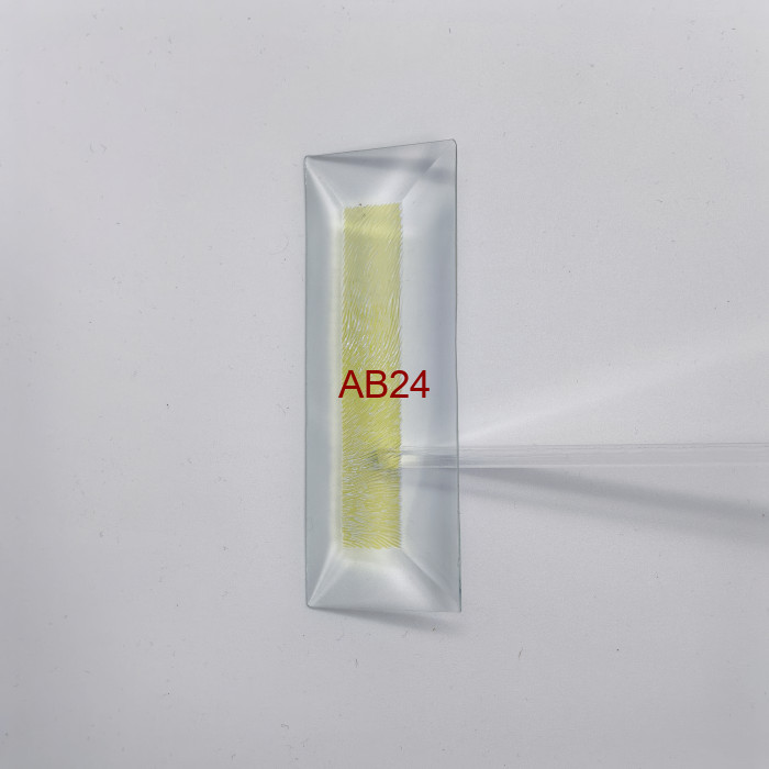 Бевелс AV222 дихроичный прямоугольник 101 х 38 мм желтая шиншилла