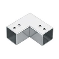 Соединитель FDC-65 трубы 15х15, угловой 90°, нержавейка/черный