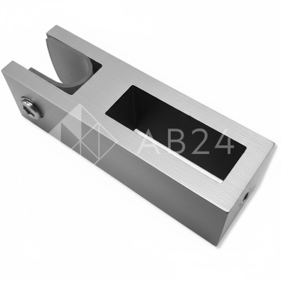 Держатель стекла FDC-31 сквозной 30х10 вертикальный, нержавейка/матовый