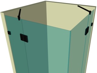 Душевая кабина угловая DK-207K на коннекторах