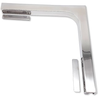 Угловой стабилизатор Диор FDK-2 стекло-стекло 90°, нержавейка/полированный