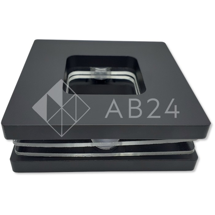 Ручка купе Дриада FDR-110, 77x77 квадратная, нержавейка/черный