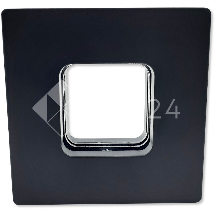 Ручка купе Дриада FDR-110, 77x77 квадратная, нержавейка/черный