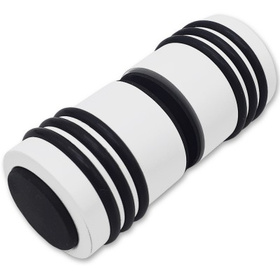 Ручка кноб Йота FDR-141 с одним резиновым торцом, латунь/белый