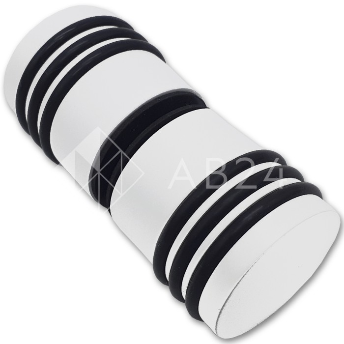 Ручка кноб Йота FDR-141 с одним резиновым торцом, латунь/белый