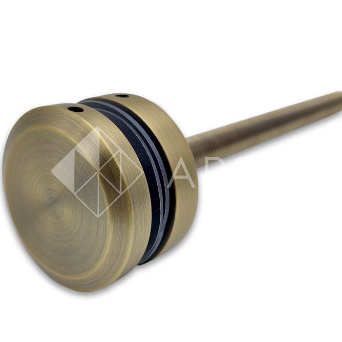 Стеклодержатель FKK-41.1, 10х10 мм Ø50 мм М12х1.75 для стекла, нержавейка/бронза