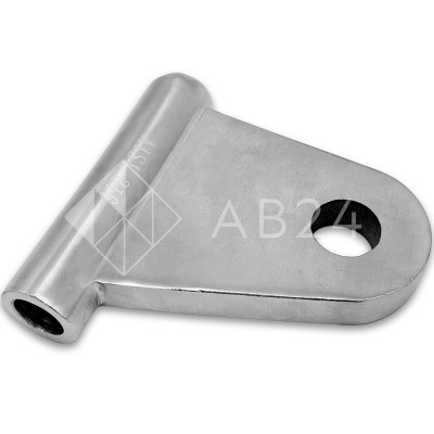 Крепление рутеля (стеклодержателя) FN-113 к ванте (серьга) M14, нержавейка/матовый