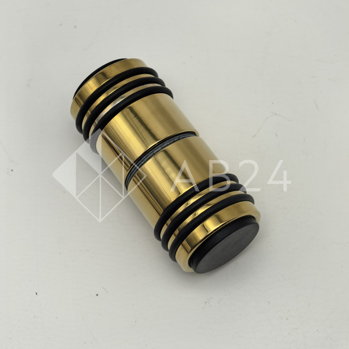 Ручка кноб Йота FDR-143 с двумя резиновыми торцами, алюминий/золото