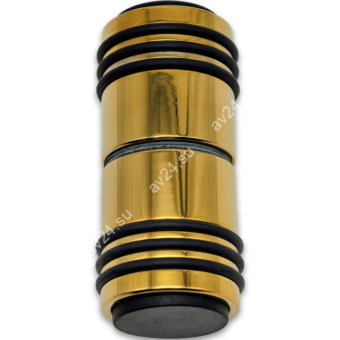 Ручка кноб Йота FDR-143 с двумя резиновыми торцами, алюминий/золото