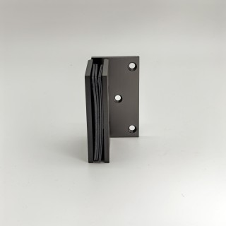 Петля Альфа α FDP-10 стена-стекло с бок. креплением, нержавейка/оружейная сталь