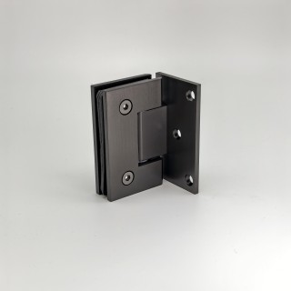 Петля Альфа α FDP-10 стена-стекло с бок. креплением, нержавейка/оружейная сталь