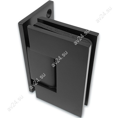 Петля Альфа α FDP-150 Премиум стена-стекло с бок.креплением, нержавейка/черный