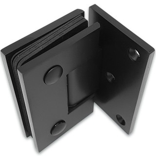 Петля Альфа α FDP-150 Премиум стена-стекло с бок.креплением, нержавейка/черный