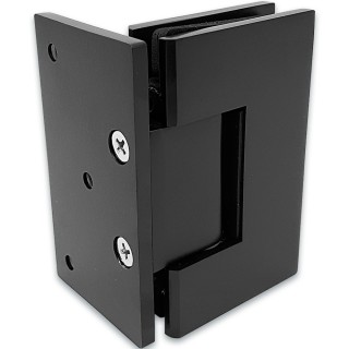 Петля Альфа α FDP-150 Премиум стена-стекло с бок.креплением, нержавейка/черный