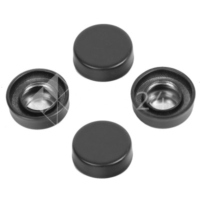 Держатель для зеркал FSZ-16 толщиной 4-8 мм Ø16 мм, комплект 4 шт., нержавейка/черный