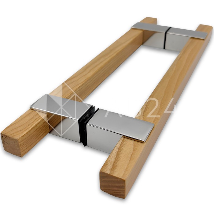 Ручка для сауны FDR-170, 20х220х320 мм, нержавейка/дерево/полированный