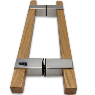 Ручка для сауны FDR-170, 20х220х320 мм, нержавейка/дерево/полированный