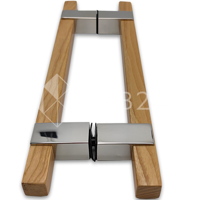 Ручка для сауны FDR-170, 20х220х320 мм, нержавейка/дерево/полированный