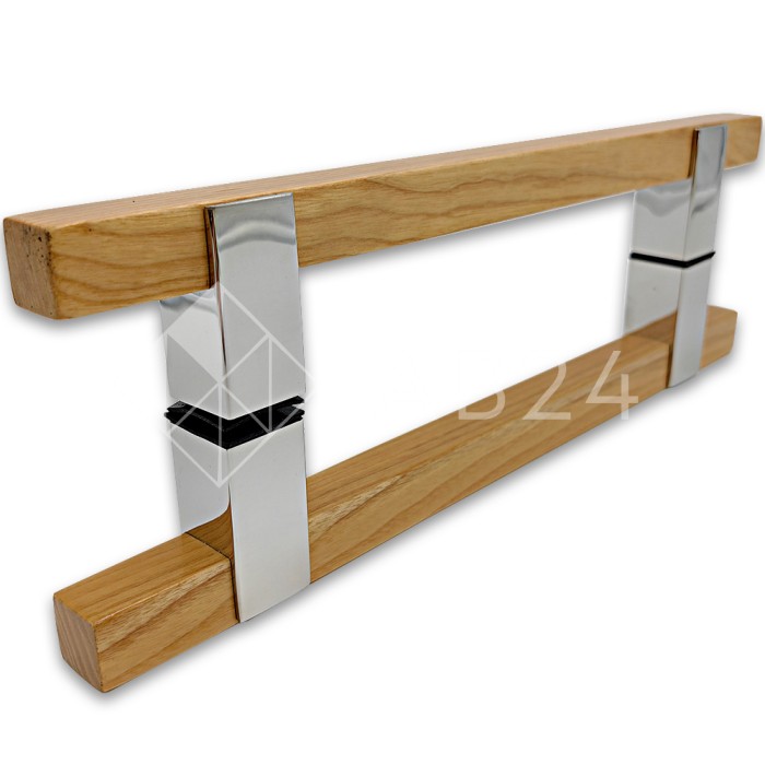 Ручка для сауны FDR-170, 20х220х320 мм, нержавейка/дерево/полированный