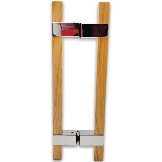 Ручка для сауны FDR-170, 20х220х320 мм, нержавейка/дерево/полированный